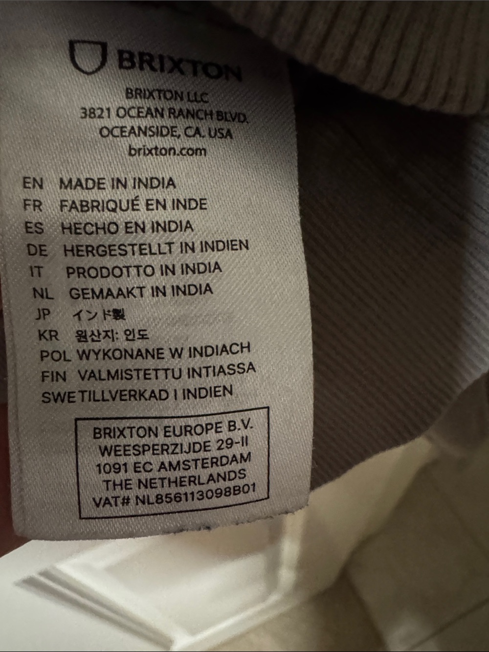 Brixton Women's Grey/Army Green Crewneck Pullover - Picture 3 of 9
